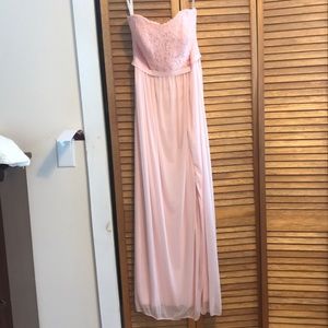 Strapless David’s Bridal dress